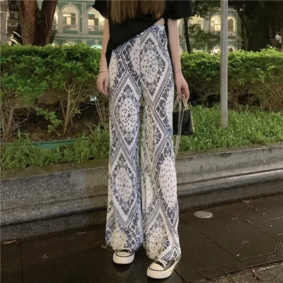 

Street High Waist Wide Leg Pants Women's Wide
