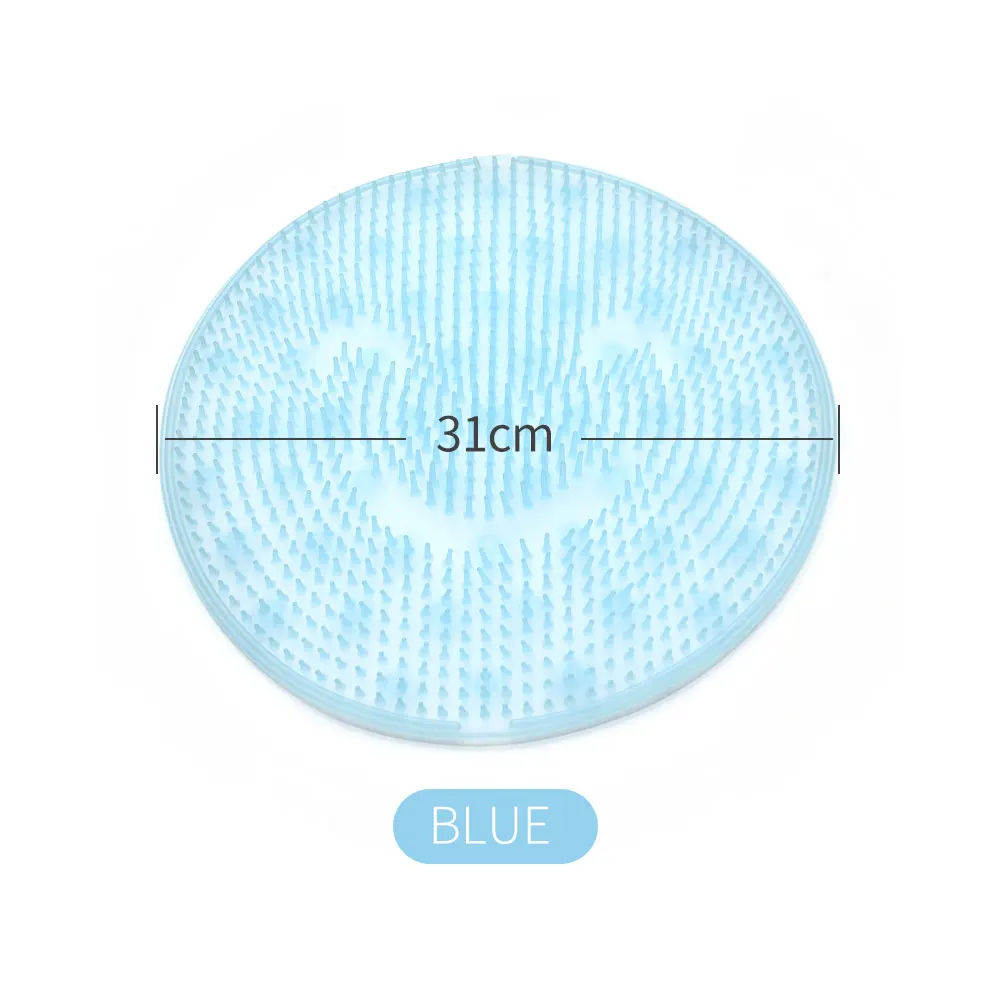 

31cm Round Silicone Bath Massage Cushion Brush For Lazy Wash Feet Clean Dead Skin Bathroom Artifact Back Cushion Shower Foot