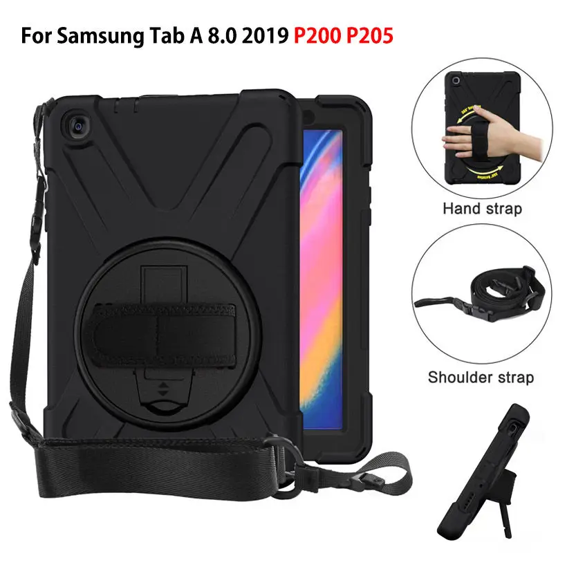 Чехол для samsung galaxy tab A 8 0 2019 с S Pen SM P200 P205 противоударный чехол сверхмощный ремешком