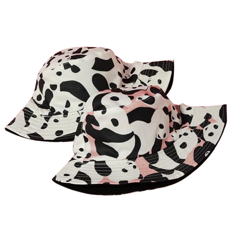 Симпатичная Панама с пандой складная летняя уличная Кепка Бобом в стиле хип-хоп