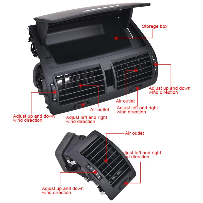

Front Middle Left Right Car Instrument Panel Air Conditioning Outlet Vent For Skoda OCTAVIA 2004-2013 YETI 2010-2017 1Z0819701A