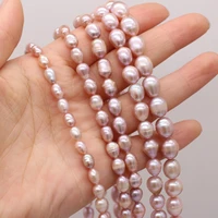high quality 100 aa natural freshwater pearl rice shape purple beads for jewelry making bracelet necklace accessories gift