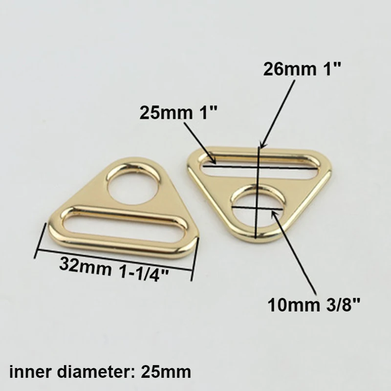 5pcs Metal Triangle Shape Ring Buckle Adjustable for Webbing Leather Craft Bag Strap Belt Garment Luggage DIY Accessory | Дом и сад