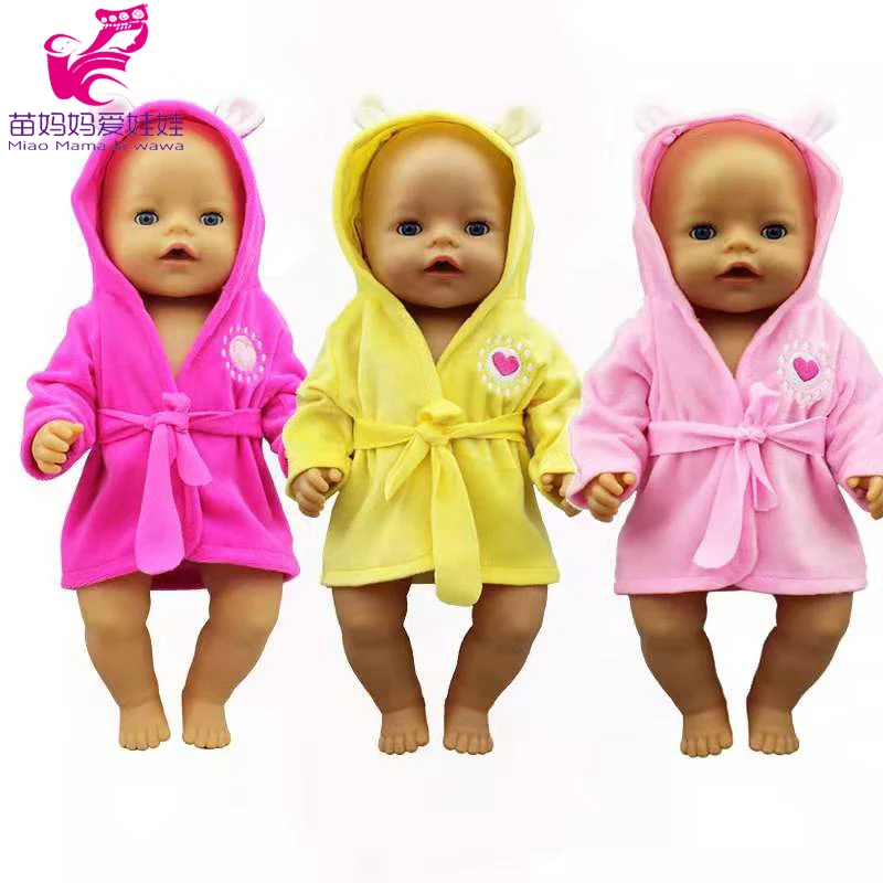Кукольная одежда для куклы 43 см банный халат с котенком пижама кукла набор одежды