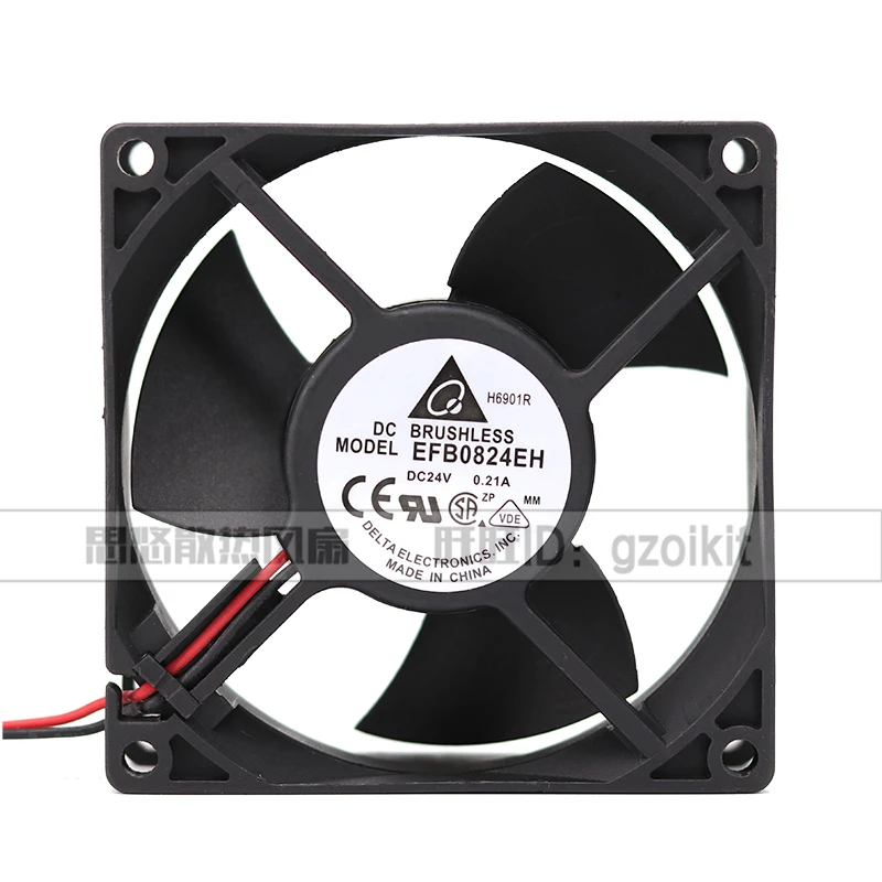 Новый оригинальный двухшаровой инверторный охлаждающий вентилятор EFB0824EH 24 В 0.21A 8025 8 см