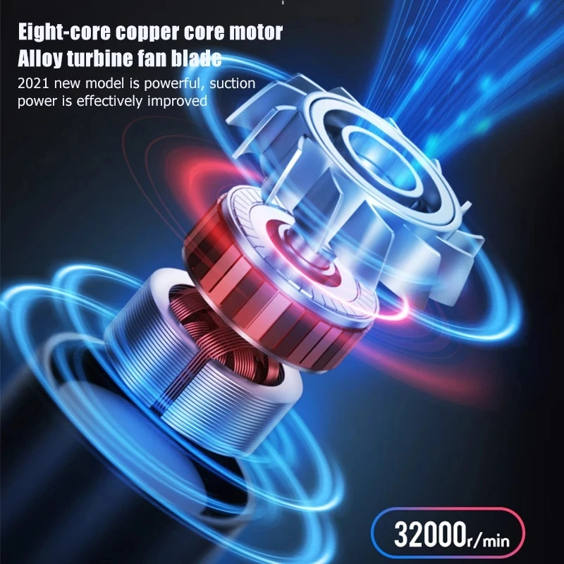 Car Vacuum Cleaner 8000Pa Cordless Handheld Mini Interior &amp Home Computer Cleaning Wireless Auto | Автомобили и мотоциклы