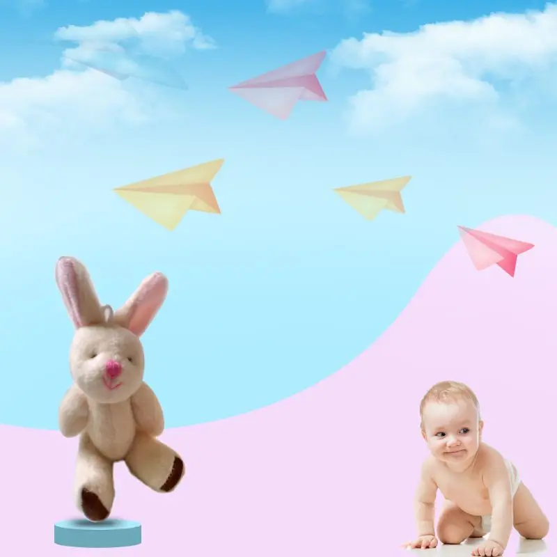 Милая кукла из мультфильма мягкого плюша кролик подвеска на рюкзак Детская