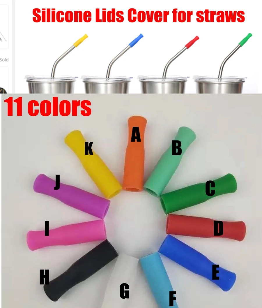 mixed color 1000 шт Силиконовые наконечники для соломинки из нержавеющей стали для предотвращения столкновений с зубами силиконовые наконечники соломинки 20 унций 30 унций соломинки - Цвет: mixed color