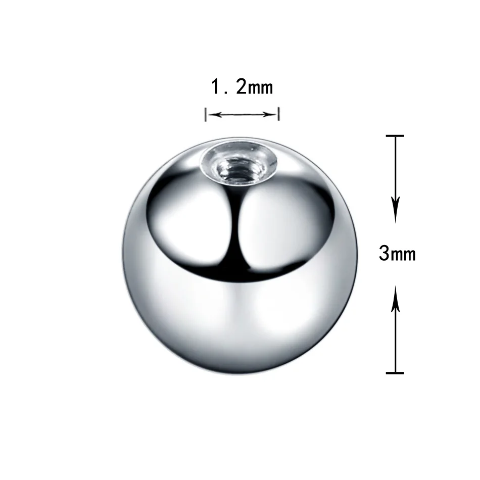 20 шт. Нержавеющая сталь круглый шар замена из бисера набор для бровей языка носа