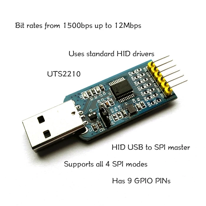 

Uts2210 / USB к SPI / SPI master hid устройство/mcp2210 новая версия