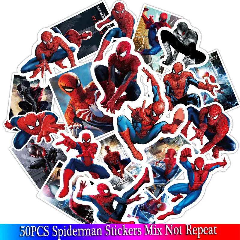50 шт. мстители Супер наклейки герои много наклейка Марвел для скейтборда гитара