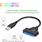USB 3,0 адаптер SATA III кабель внешний жесткий диск USB в последовательный ATA 22-контактный конвертер жесткий диск с UASP для 2,5 