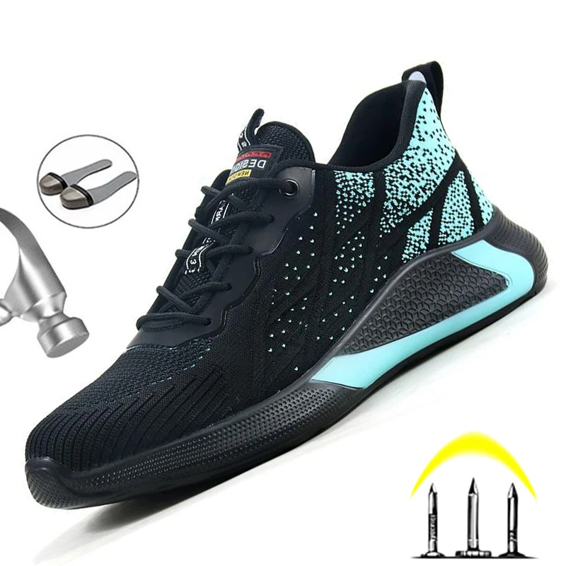 

Fashion Safety Shoes Men Boots Puncture Proof Work Shoes Sneakers Steel Toe Shoes Male Work Boots Construction Work Footwear