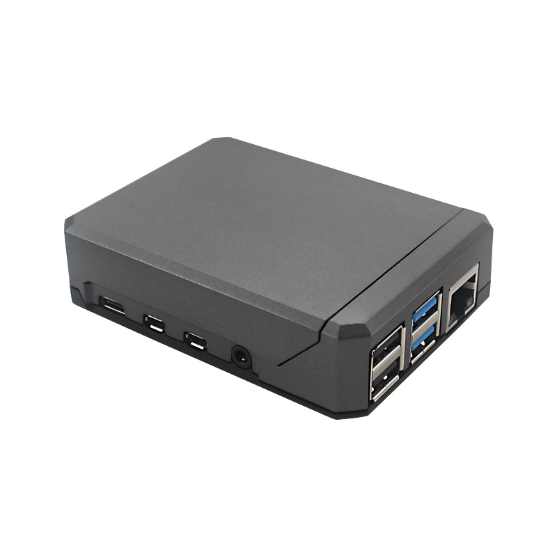 

Metal Shell Raspberry Pi 4 Case Aluminum Metal Shell Sliding Magnetic Cover Passive Cooling Silicon Heat Sink for RPi Model 4B