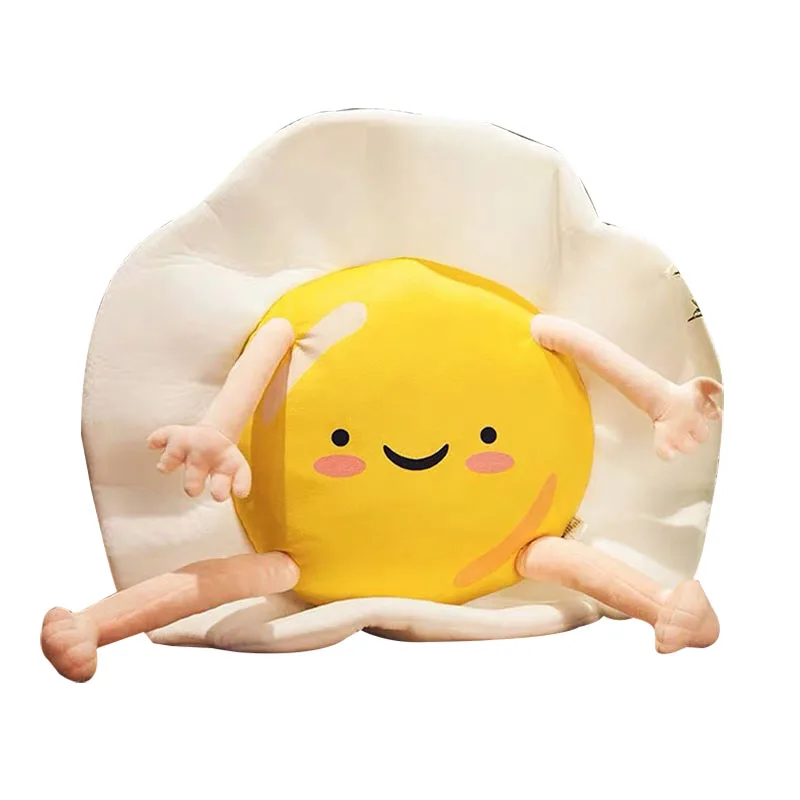 Мультяшная плюшевая кукла-яйцо игрушки для девочек подголовник жареных яиц