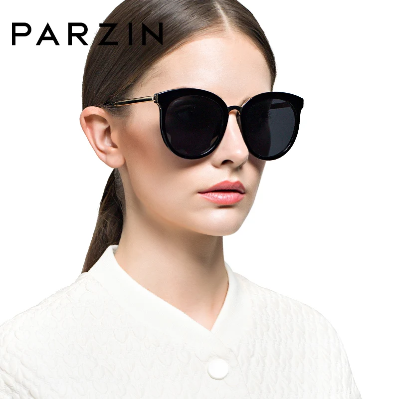 

PARZIN Polarized Sunglasses Women Vintage Acetate Frames Oversized Sun Glasses UV400 Goggles Lunette De Soleil Femme 9659