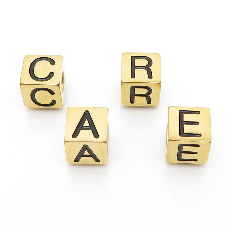 Аксессуары KALEN DIY из нержавеющей стали с покрытием золота, буквы A-Z, подвески для шарма длиной 8 мм с инициалами имени, ювелирные изделия 2020 года.