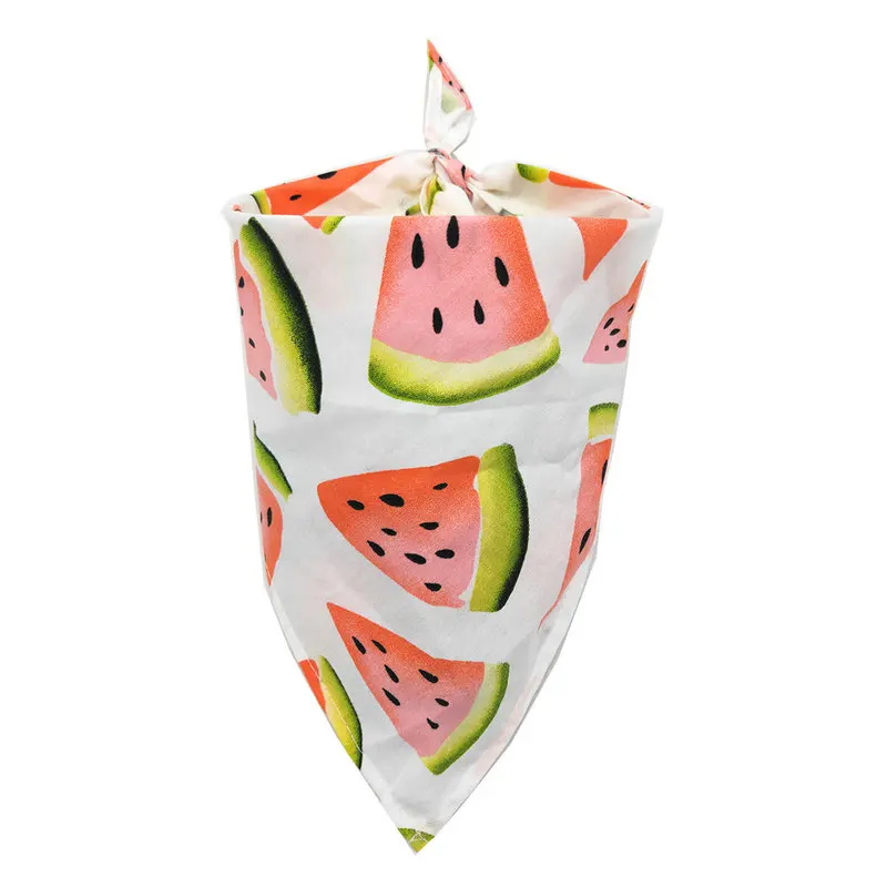 watermelon 9 цветов домашних собак Регулируемая бандана фрукты печать нагрудники голова шарф собачий шейный платок водонепроницаемый слюнявчик полотенце Аксессуары для собак - Цвет: watermelon