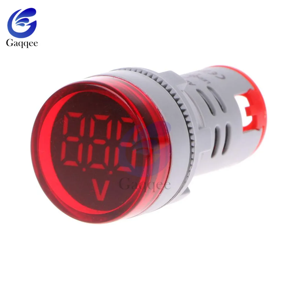 Светодиодный мини измеритель напряжения 22 мм цифровой вольтметр с подсветкой