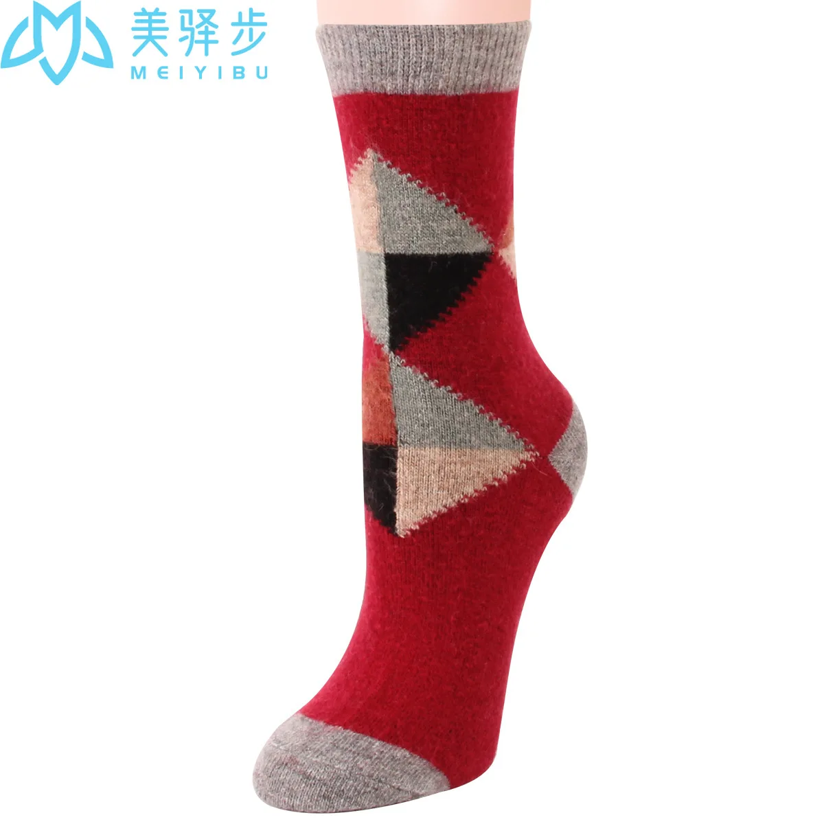 12 Pairs Per Set Warm and Retro Wool Socks Winter Women's Thickened Wool Socks