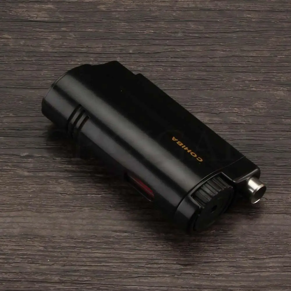 COHIBA металлический Карманный ветрозащитный 3 фонарь встроенный роскошный Газ