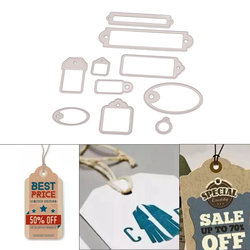 10 шт. квадратные кружевные этикетки металлические режущие трафареты для