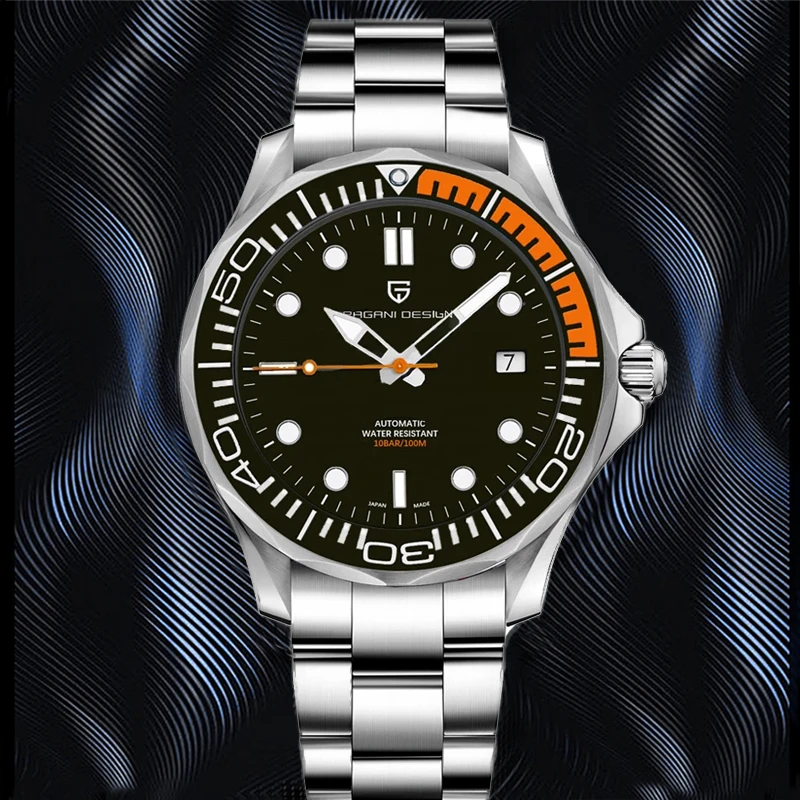 

PAGANI DESIGN Original Brand Men's Watches mechanical watch Curved Sapphire Glass Sport Waterproof 100M Male Clock reloj hombre