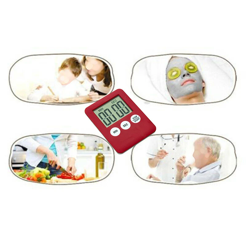 Digital Bathroom Shower Wall Clock Timer With Alarm waterproof LED large screen display Kitchen timer Loud |