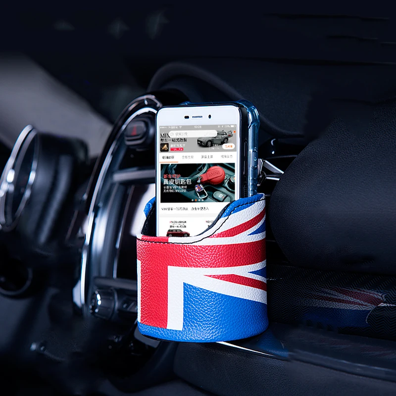 Union Jack кожаная Автомобильная воздушная розетка сумка для хранения коробок