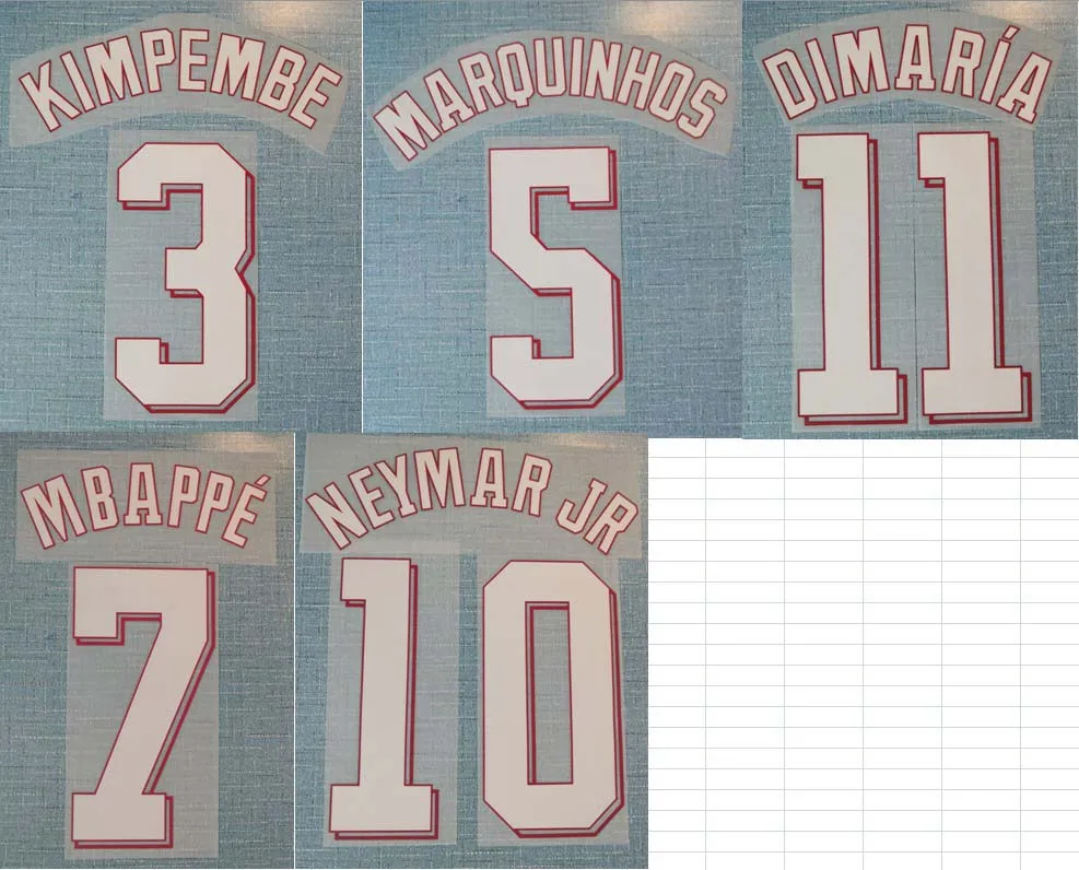 2021 U home MBAPPE NEYMAR JR KIMPEMBE MARQUINHOS DI MARIA nameset патч значок|Заплатки| |