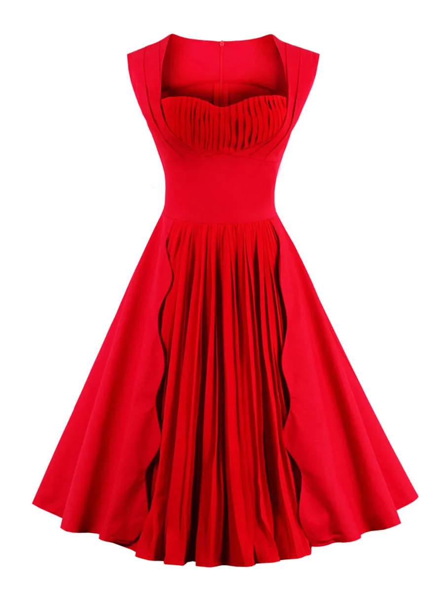 

Women Red Dresses Gothic Dark Female Dress Women Vintage 2020 Retro Dark Dress Elegant Party Dresses Female Short Sleeve Dresses