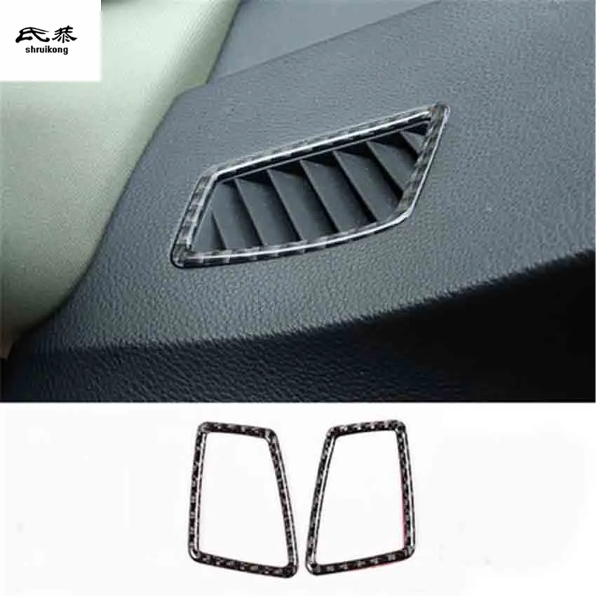 

2 шт./лот эпоксидный клей из настоящего углеродного волокна, декоративная крышка для кондиционирования воздуха для BMW E90 E92 2005-2012