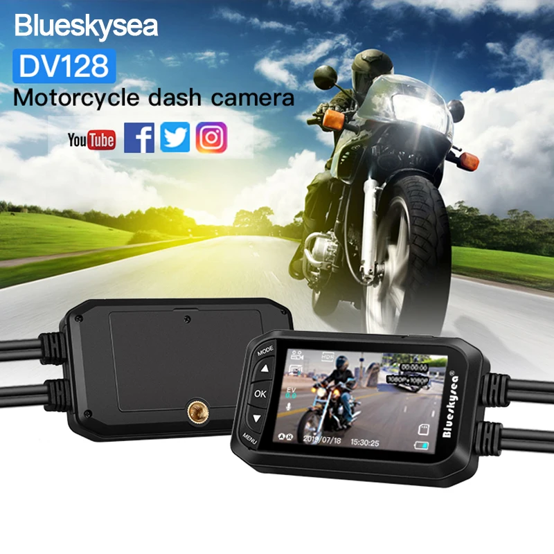 

Видеорегистратор Blueskysea DV128, 2,7 дюйма, два объектива, HD 1080P, GPS, 130 °