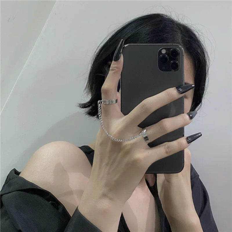 Набор женских ювелирных украшений Sindlan кольцо серебристого цвета с цепочкой и