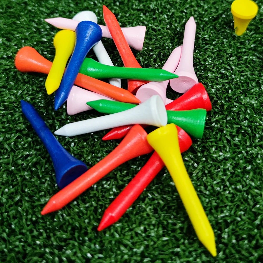 100 Pieces 42 MM Colored Wooden Golf Tees Wood Accessories |