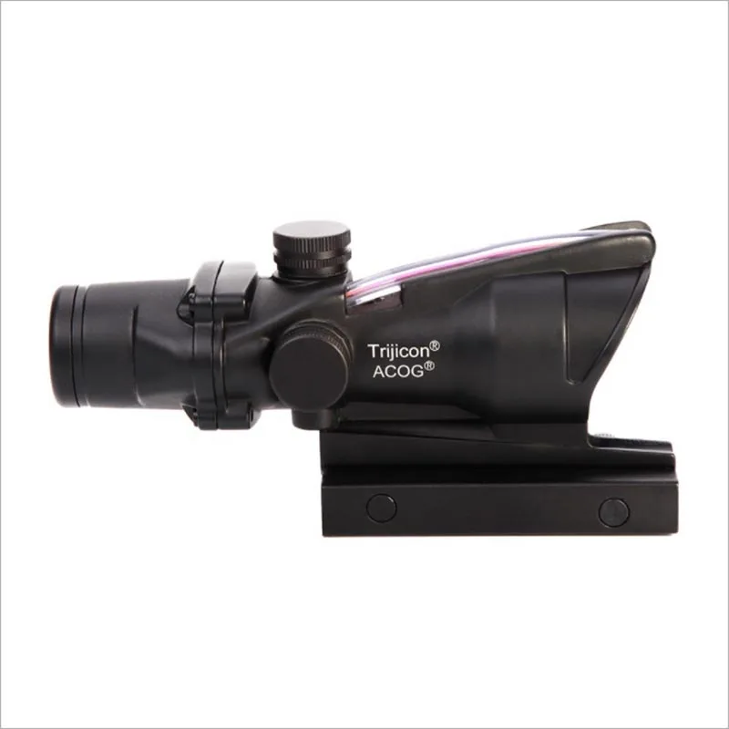 Totrait ACOG 4X32 охотничий прицел из настоящего волокна оптика Зеленая красная точка с