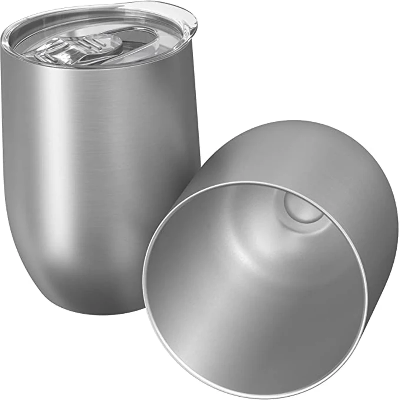 12 унций винный бокал без ножки с печатным ярлыком закрытые крышки