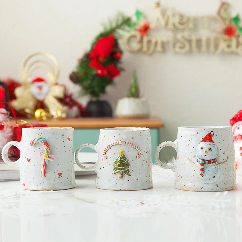 

Christmas Japanese Coffee Cup Creative Gift Kawaii Korean Donut Gift Coffee Mug for Boyfriend 260ML Mug Automne Porcelain Cup