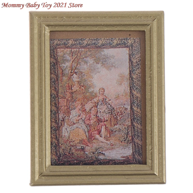 

1:12 миниатюрные фотографии кукольного домика картина маслом Настенная картина кукольный домик украшение