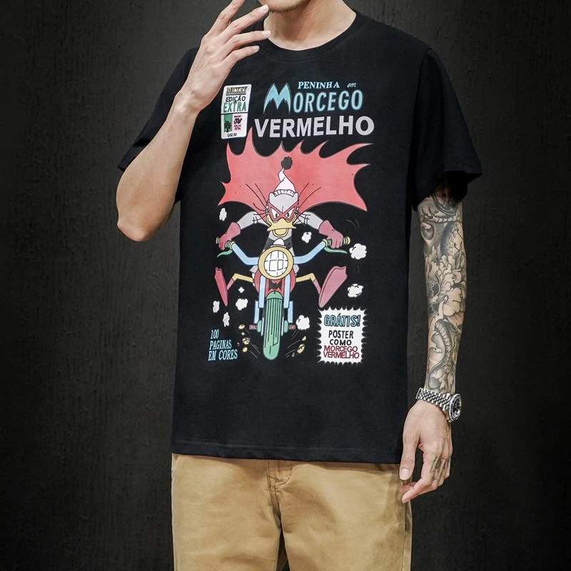 

Mens Funny Summer Anime Tshirts Men's Cotton Fashion T-shirt 5XL Casual T Shirt Tee For Man Male Oversized Tee Shirts Streetwear