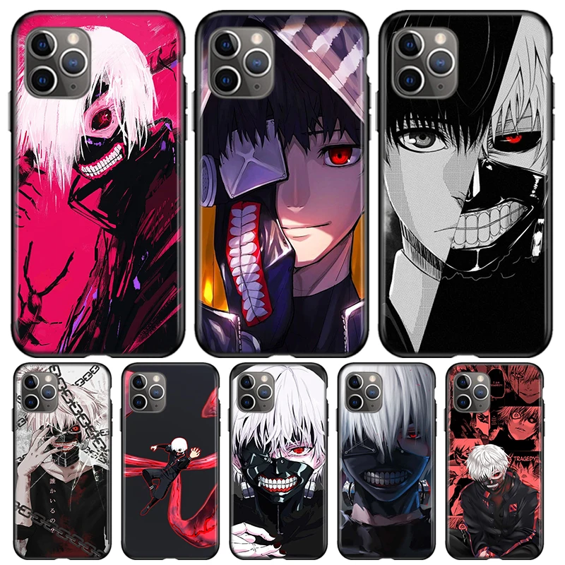 

Tokyo Ghoul Anime For Apple iPhone 12 11 Pro Max mini XS Max XR X 8 7 6 6S Plus 5S SE 2020 Soft Black Phone Case