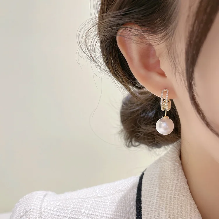 Новые тенденции, больше одного орнамента, можно разделить дизайн, корейские модные темпераментные серьги Стразы с жемчугом для женщин, ювелирные изделия в подарок