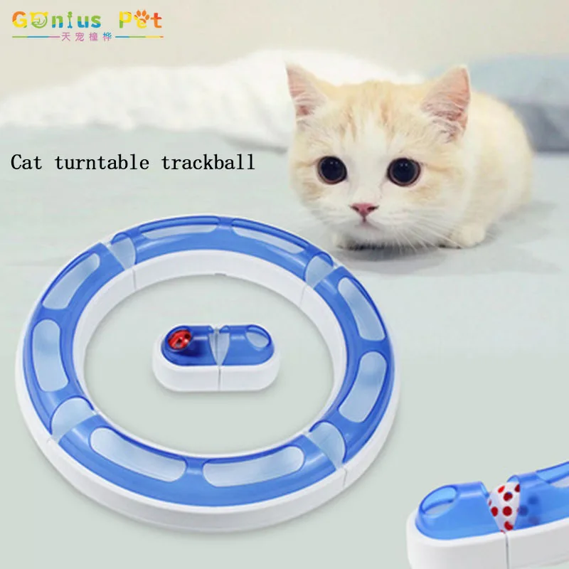 

Gonuis Pet Cat Turntable Trackball Toy Channel Tubes Disassembly Design Sounding Bell Funny Play Colorful For Dogs Cats Supplies