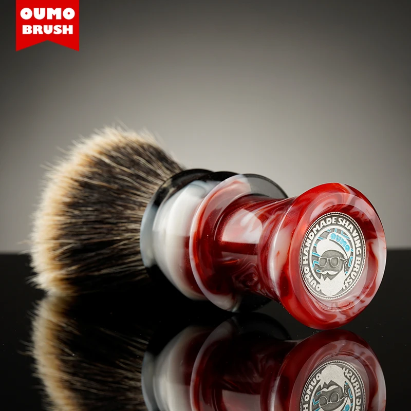 OUMO BRUSH Master Series &quotBlade Will" Ebony щетка для бритья с шелком/туз кисточка Бритья