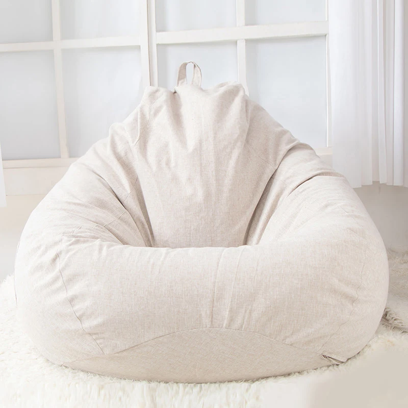 

Bean bag cover does not contain fillers elastic fully wrapped sofa cover solid color lazy sofa cover 1PC