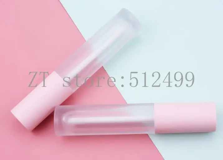 Пустой матовый блеск для губ высокого качества с розовой крышкой пластиковая
