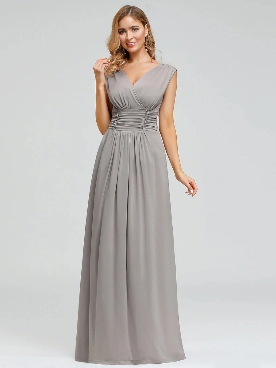 

Women's Fashion Double V-Neck Wholesale Bridesmaid Dresses
