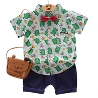 summer childrens boy shorts set clothing sets of childrens boys short sleeved t shirt and pants 2 piece clothing sets