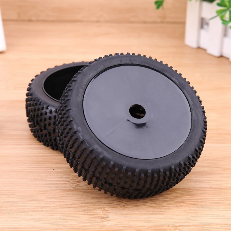 

4PCS RC 1:8 Off Road Car Buggy Rubber Tires & Plastic Wheel Rims HUB HEX 17 mm Climbing Car Toy Accessories