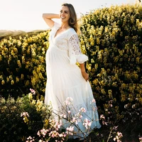 pregnant mother dress maternity photography props women pregnancy clothes lace dress for pregnant photo shoot clothing